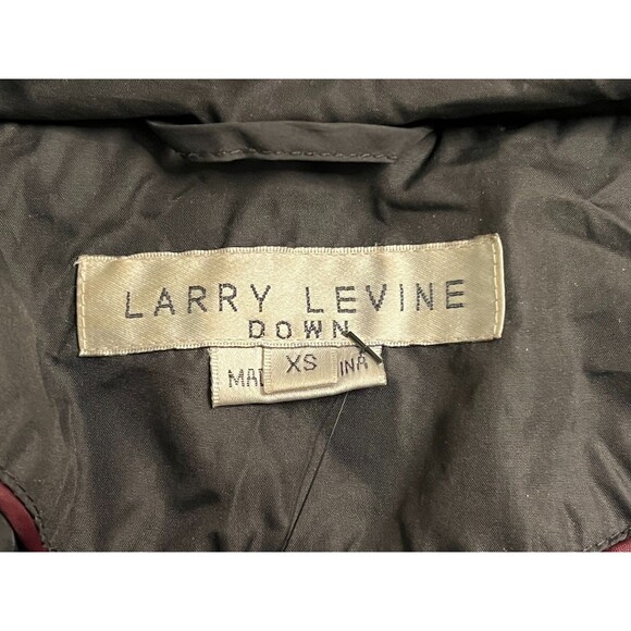 LARRY LEVINE Women's XS Down Puffer Coat Jacket Black Faux Fur Hood Winter Warm - Picture 10 of 12